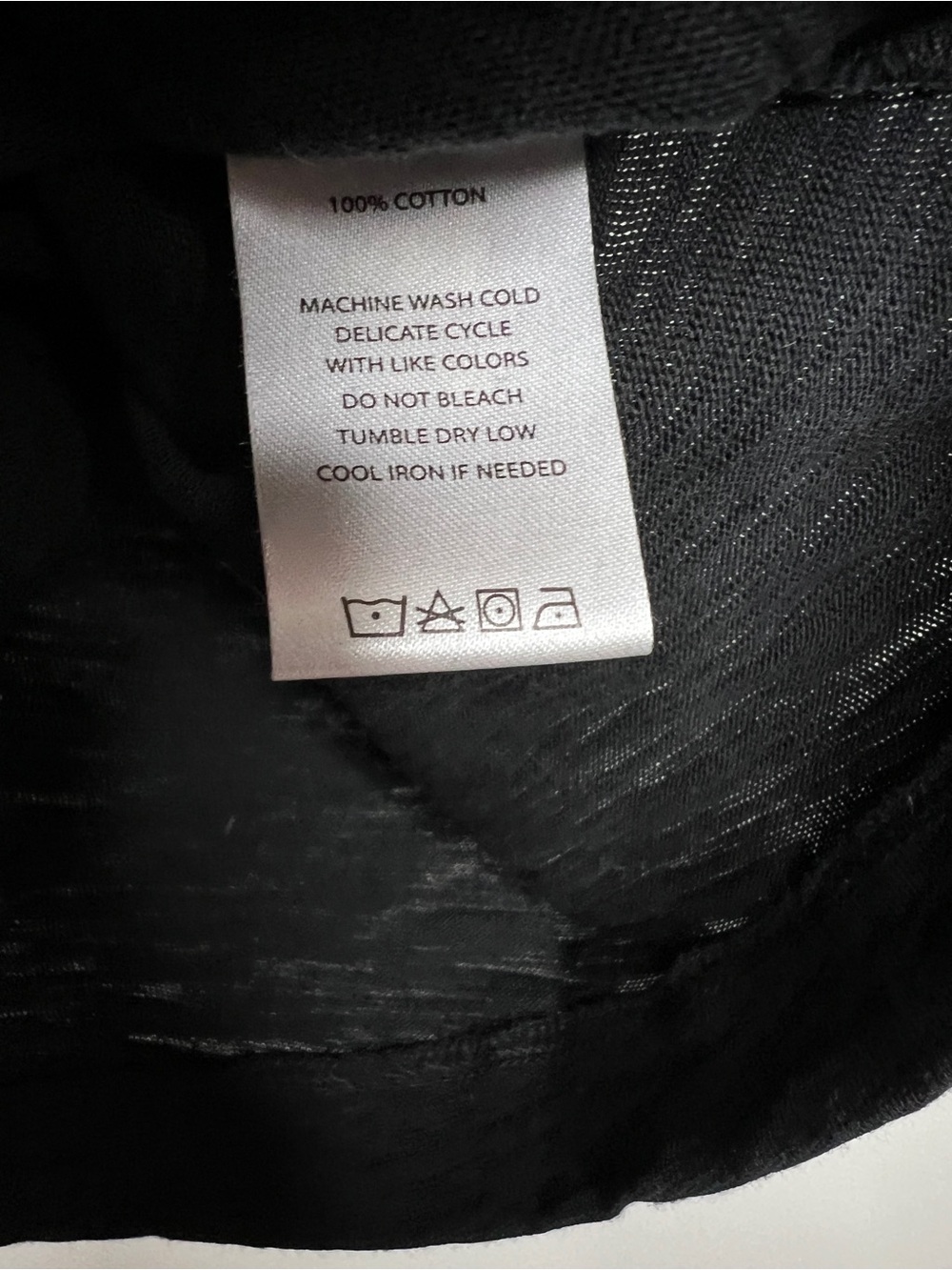 Lilla P V-Neck Tee Shirt Women Large Black 100% Cotton Rolled Cuff Casual Basic - Picture 6 of 6